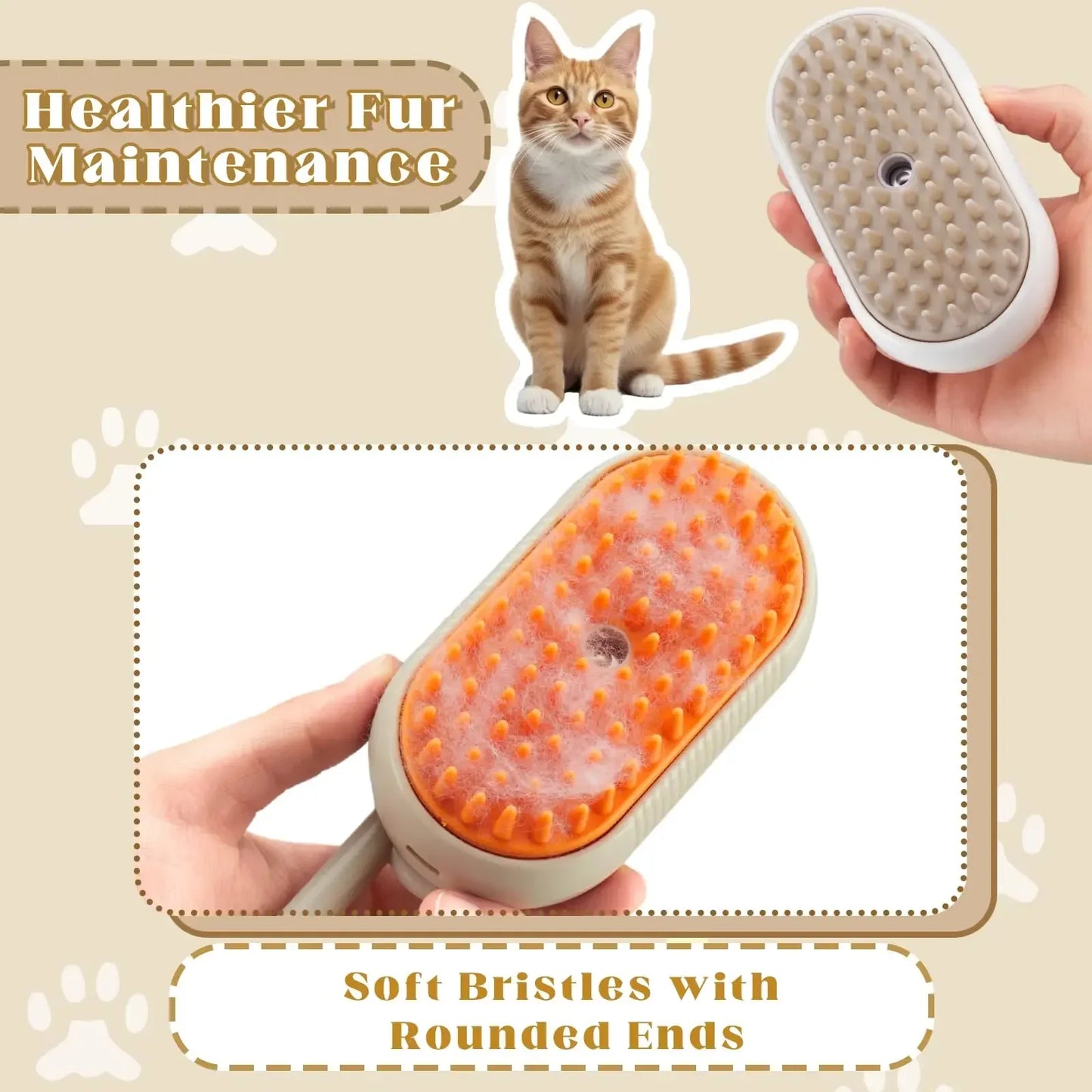 Cat Dog Pet Spray Massage Brush