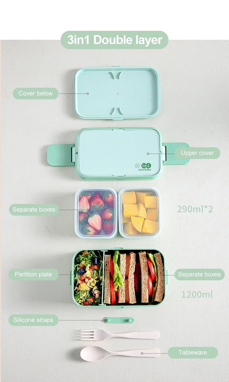 Eco-friendly Green Lunch Box